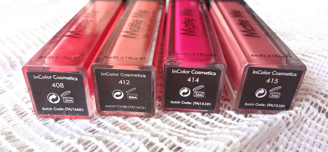 Incolor Matte Me ultra smooth matte lip creams Incolor Matte Me ultra smooth matte lip creams