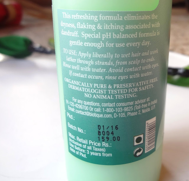 Biotique Margosa fresh daily dandruff shampoo and conditioner