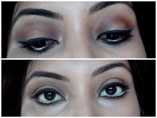 Neutral Halo Eyes with Berry lip makeup tutorial step by step with picture
