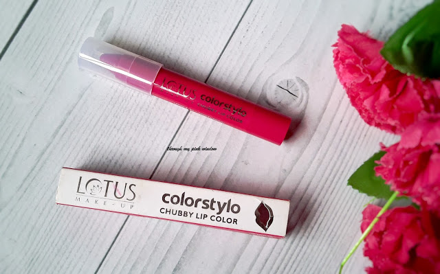Lotus Colostylo Chubby Lipstick in shade 202 Fuchsia Angel Lotus Colostylo Chubby Lipstick in shade 202 Fuchsia Angel : Review, swatch and LOTD