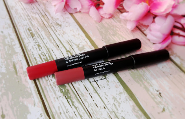 Sugar Matte As Hell Lip Crayon In 07 Viola and 10 Cherry Darling : Review,. Swatch MOTD