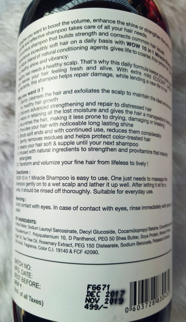 Wow Organic Miracle 10 in 1 Shampoo Review
